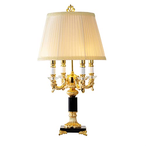 Schlafzimmer-Nachttischlampe Nachttisch Lampe Candelabra Luxus Kristall Tisch Klassische Eleganz Schlafzimmer Nachttischlampe Geeignet for Wohnzimmer Büro Home Decoration Schreibtischlampe Tischlampe von LYOUAE