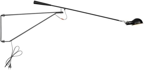 Wandleuchte Innen Wandlampe Moderne verstellbare Wandlampe mit Schwenkarm, industrielle Plug-In- oder festverdrahtete Wandlampen, mattschwarze Metall-Leselampe for das Nachttisch-Schlafzimmer-Wohnzimm von LYOUAE