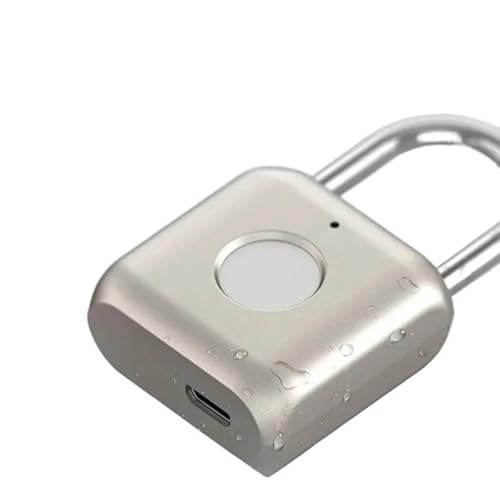 LYP-DEINEOMGS Smart Fingerprint Padlock for Bicycle Biometric Security Lock with Key Backup Digital Device(Luohui Gold) von LYP-DEINEOMGS