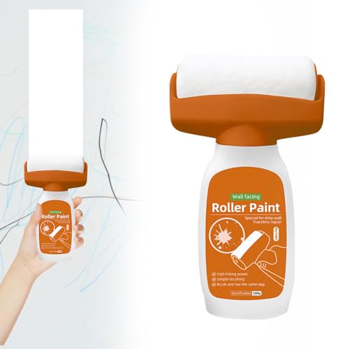 LYPPUL Wand Reparatur Rollbürste mit Wandreparaturpaste, Wandfarbe Ausbessern Weiß 500g, Wandreparatur Creme Wandreparatur Rollenfarbe für Spachtelmasse Bohrloch Füllung LYPPUL Wand Reparatur Rollbürste mit Wandreparaturpaste, Wandfarbe Ausbessern Weiß 500g, Wandreparatur Creme Wandreparatur Rollenfarbe für Spachtelmasse Bohrloch Füllung von LYPPUL