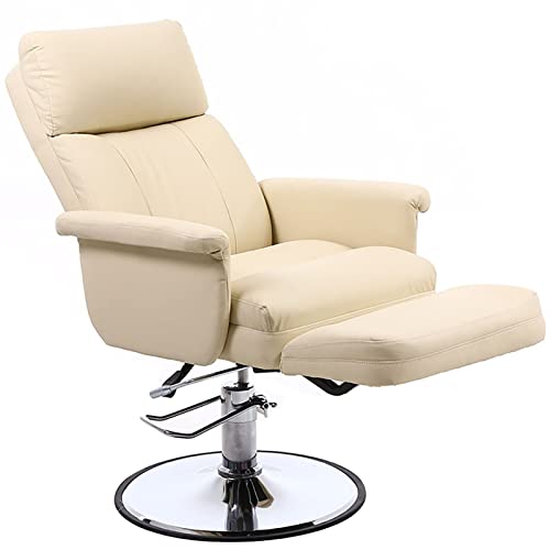 LYQCZ SchöNheitsstuhl Kosmetikliege Massageliege Hydraulisch Massagetisch Multifunktional Heben Sofa Computer Stuhl HöHenverstellbar Massagebank FüR Tattoo, Kosmetik, SPA, Salon(Color:Off-White) von LYQCZ