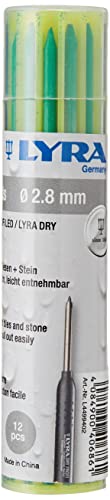 Lyra L4490067-10-1 Dry Ersatz-Minen Set Grün 12 Stück Marker, Farbe von LYRA