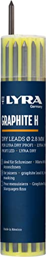 Lyra L4499111 LYRA DRY Ersatzminen Set gefüllt mit 12 Stück Schreiner-Graphit-Mine in H von LYRA