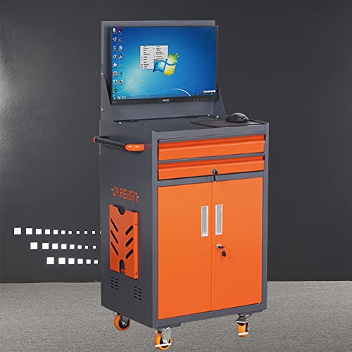 Industrial Computer Cabinet Mobile Computer Cabinet with Cooling Fan Inside for 27 inch Monitor von LYREIGN