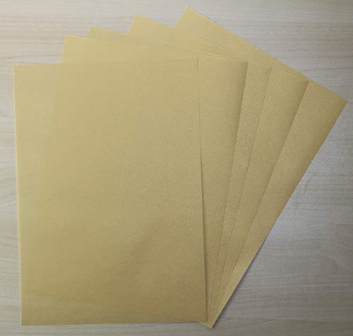 100 Blatt Transparentpapier Zanders Spectral DIN lang (99 x 210mm) 100g/m² Farbe Gold transparent (FPA-112) von LYSCO