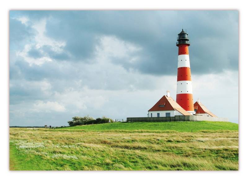 LYSCO Poster XXL 100 x 70cm (S-828) Leuchtturm Westerheversand an der Nordsee, Halbinsel Eiderstedt (DIN B1), Wandposter, Plakat (Lieferung erfolgt gerollt) von LYSCO