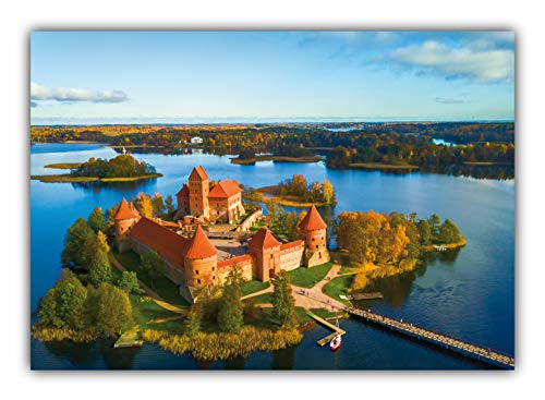 LYSCO XXL Poster 100 x 70cm (F251) Wasserburg Trakai Castle am Galve-See (Lieferung gerollt!) von LYSCO