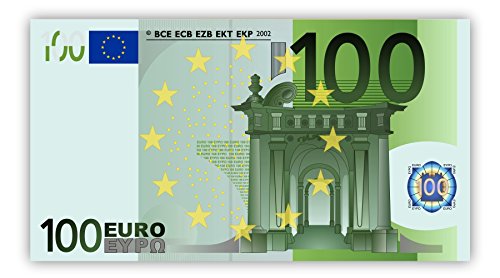 XL Poster 100 Euro Format 84 x 46 cm Geld Banknoten Geldschein von LYSCO