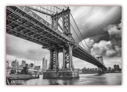 XXL Poster 100 x 70cm (F-222) Manhattan Bridge New York City Hängebrücke über den East River (Lieferung gerollt!) von LYSCO