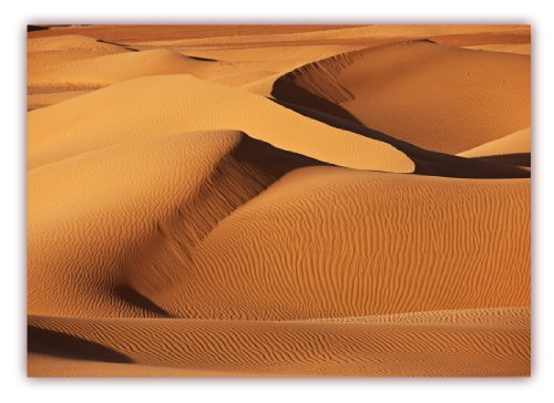 XXL Poster 100 x 70cm (F-226) Sahara Wüste mit imposanten Dünen und Unmengen windgezeichnetem Sand (Lieferung gerollt!) von LYSCO