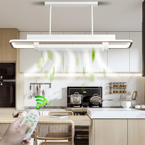 LYSDjia LED Deckenleuchte Mit Ventilator - Moderne 120° Drehung Deckenventilatoren Mit Beleuchtung, Fernbedienung, 48W Dimmbar, Timer Lampe Für Schlafzimmer, Esszimmer Kronleuchter von LYSDjia