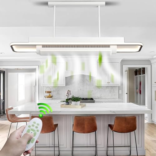 LYSDjia Ventilator Kronleuchter LED Deckenventilator mit Beleuchtung Flügelloser Ventilator 6 Geschwindigkeiten Deckenventilator mit Lampe moderner Ventilator mit Licht für Schlafzimmer Küche Wohnzimm von LYSDjia