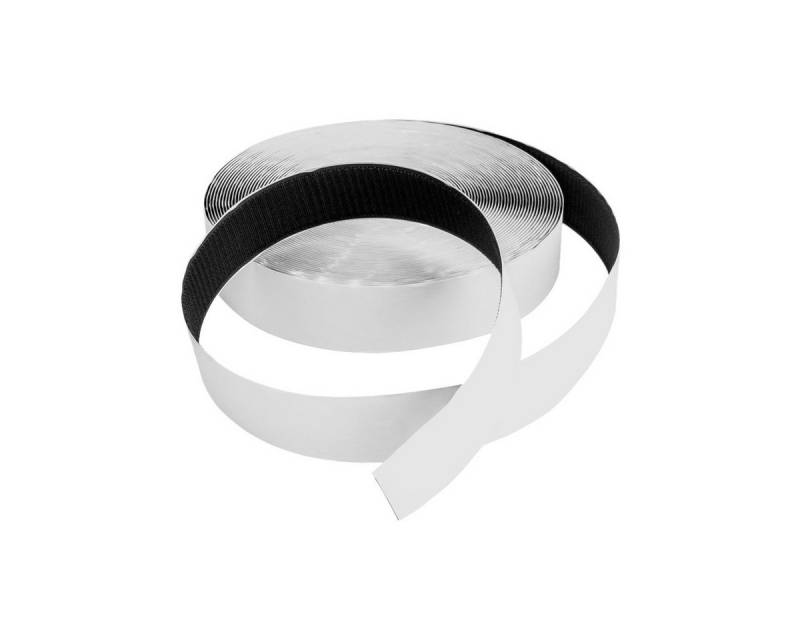 LYSEL® Klettband Klettband Hakenband selbstklebend Hotmelt Universalkleber schwarz Brei, (10-St), 10000 x 50 mm [L x B] von LYSEL®