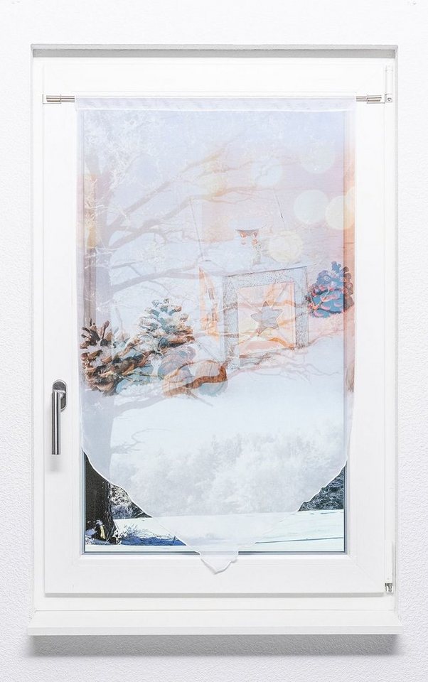LYSEL® Scheibengardine Scheibenhänger Laternenglanz, (1 St), transparent, HxB 80x40cm von LYSEL®