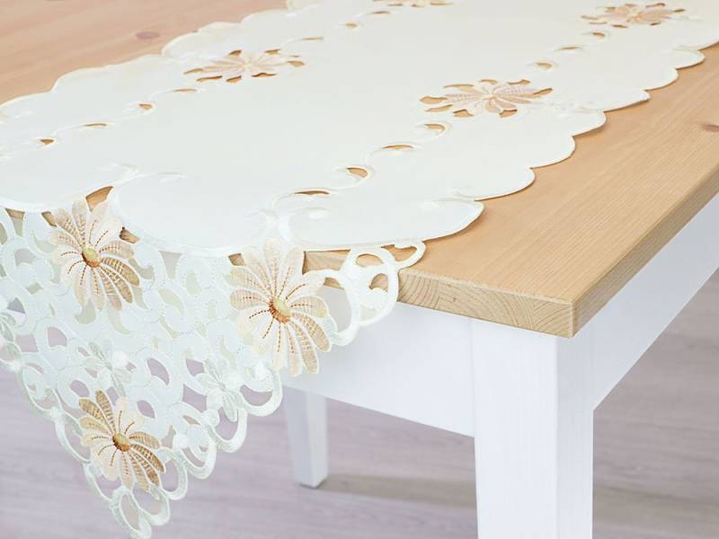 LYSEL® Tischläufer Blütenstickerei (1-tlg), LxHxB 40x40x110cm von LYSEL®