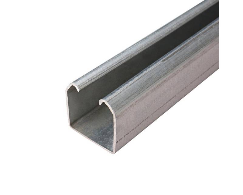 LYSEL® U-Laufschiene Laufschiene Schiebetür Schiene verzinkt 48x48 mm Länge 2m Schiebetor S, (1-tlg), 2000 x 48 mm [L x B] von LYSEL®