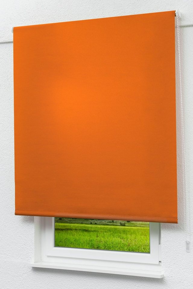 Rollo Basisrollo Struktur Tageslicht Rotorange, LYSEL®, blickdicht, HxB 190x62.5cm von LYSEL®