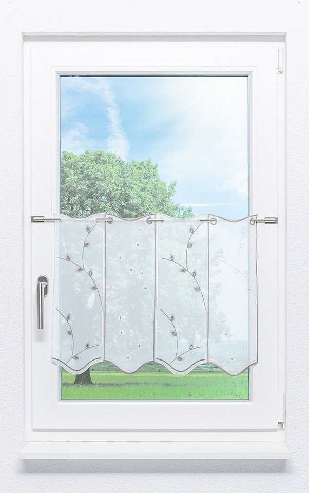 LYSEL® Scheibengardine Blattranken, (1 St), transparent, HxB 45x47.1cm von LYSEL®