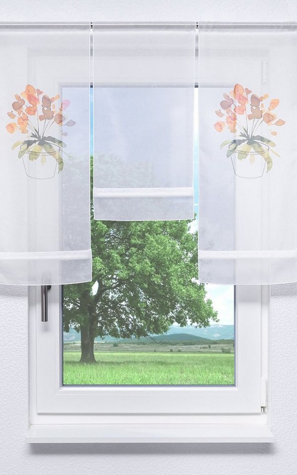 LYSEL® Scheibengardine SET Scheibenhänger Mini FLV Loberia, (1 St), transparent, HxB 80x30cm von LYSEL®