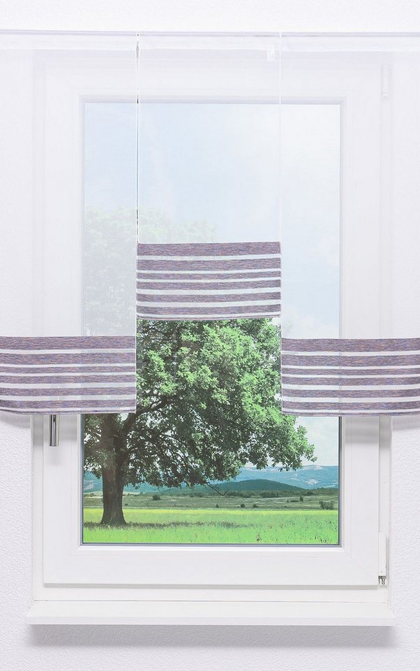 LYSEL® Scheibengardine SET Scheibenhänger MiniFLV Streifenglanz, (1 St), transparent, HxB 80x30cm von LYSEL®