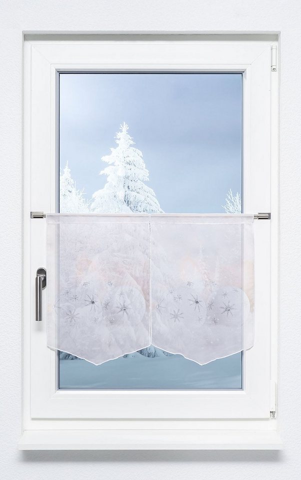 LYSEL® Scheibengardine SET Scheibenhänger Weihnachtsschmuck, (1 St), transparent, HxB 45x30cm von LYSEL®