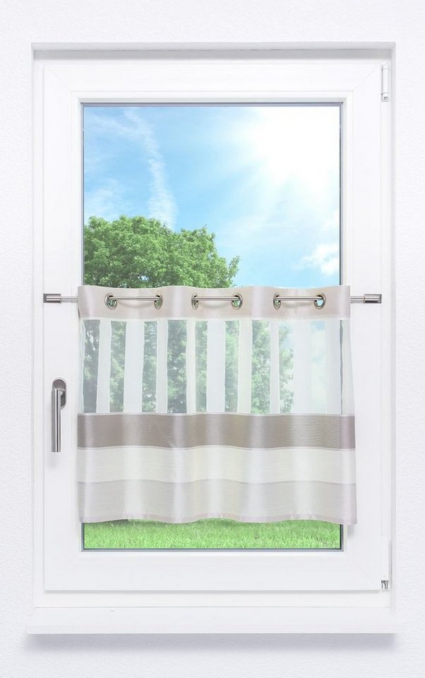 LYSEL® Scheibengardine Avena, (1 St), halbtransparent, HxB 50x140cm von LYSEL®