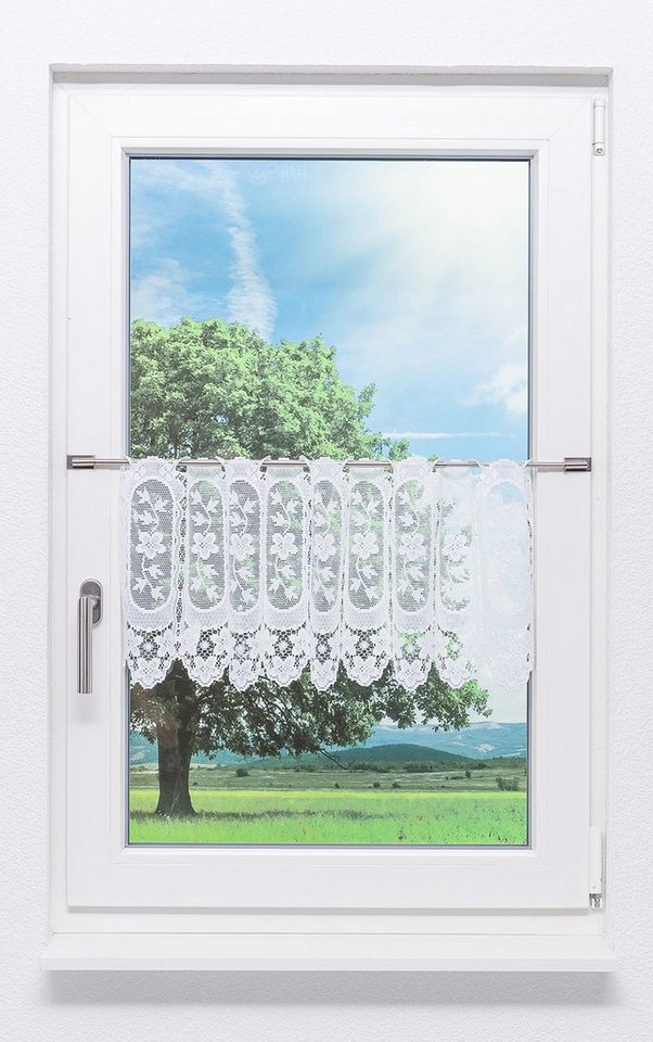 LYSEL® Scheibengardine Blumenliane, (1 St), transparent, HxB 30x45cm von LYSEL®