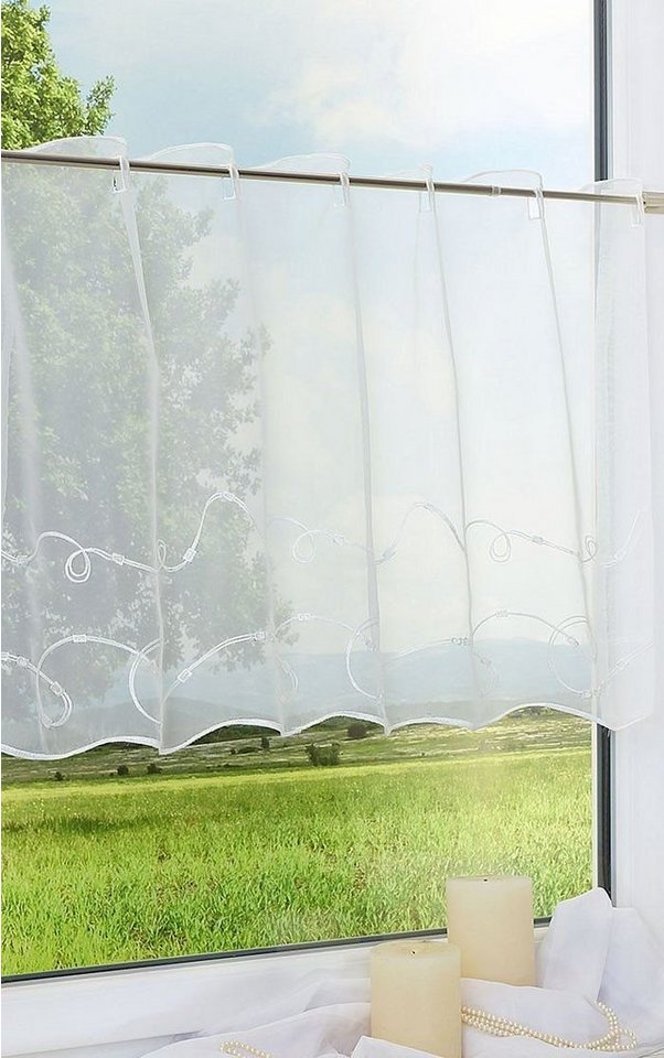 Scheibengardine Kringel, LYSEL®, (1 St), halbtransparent, HxB 50x150cm von LYSEL®