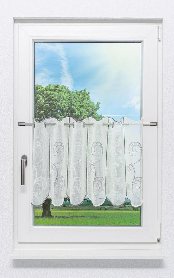 Scheibengardine Ornamente, LYSEL®, (1 St), transparent, HxB 30x48cm von LYSEL®