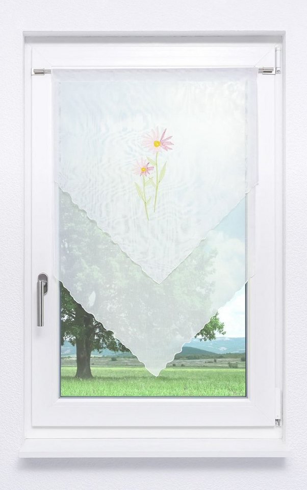 LYSEL® Scheibengardine Scheibenhänger Mancha, (1 St), transparent, HxB 90x60cm von LYSEL®
