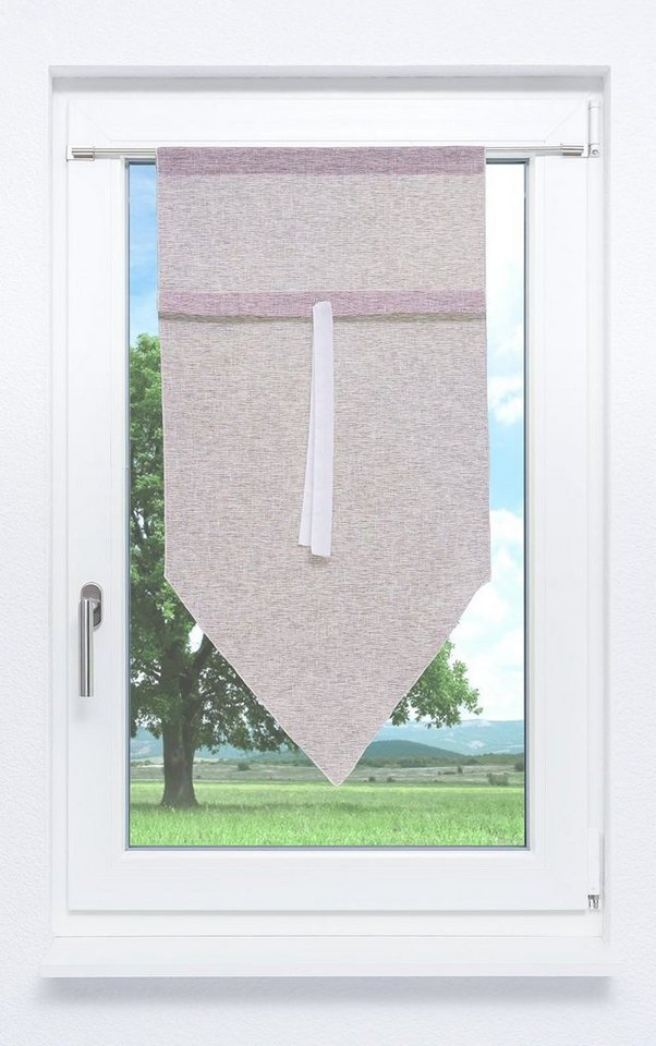 LYSEL® Scheibengardine Scheibenhänger Olivera, (1 St), halbtransparent, HxB 90x45cm von LYSEL®