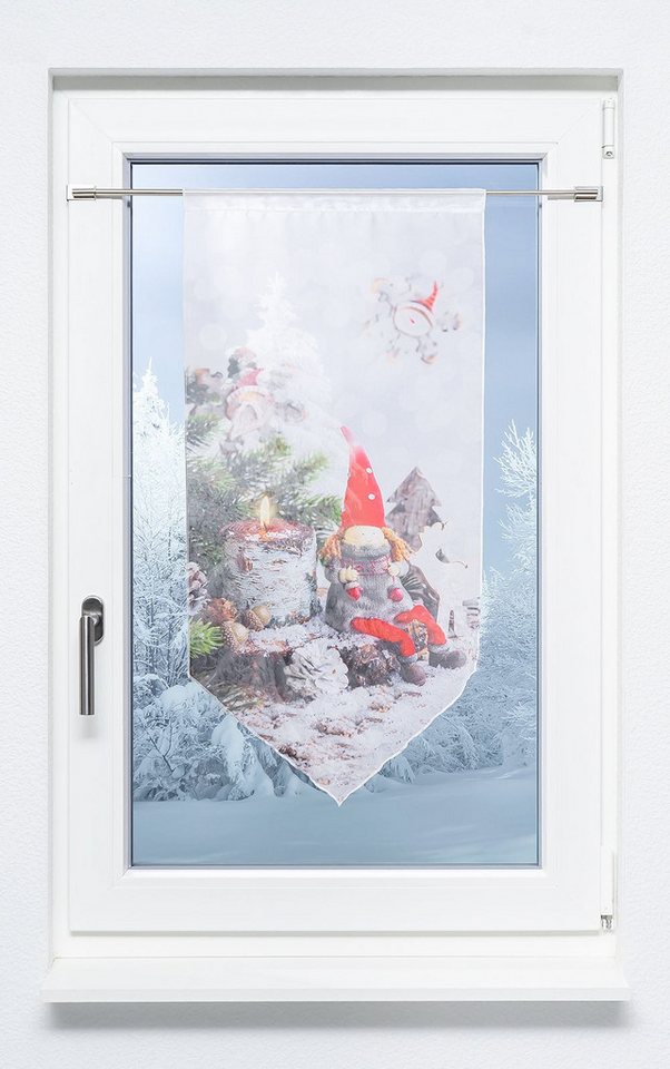 LYSEL® Scheibengardine Scheibenhänger Wichtelkind, (1 St), transparent, HxB 80x40cm von LYSEL®