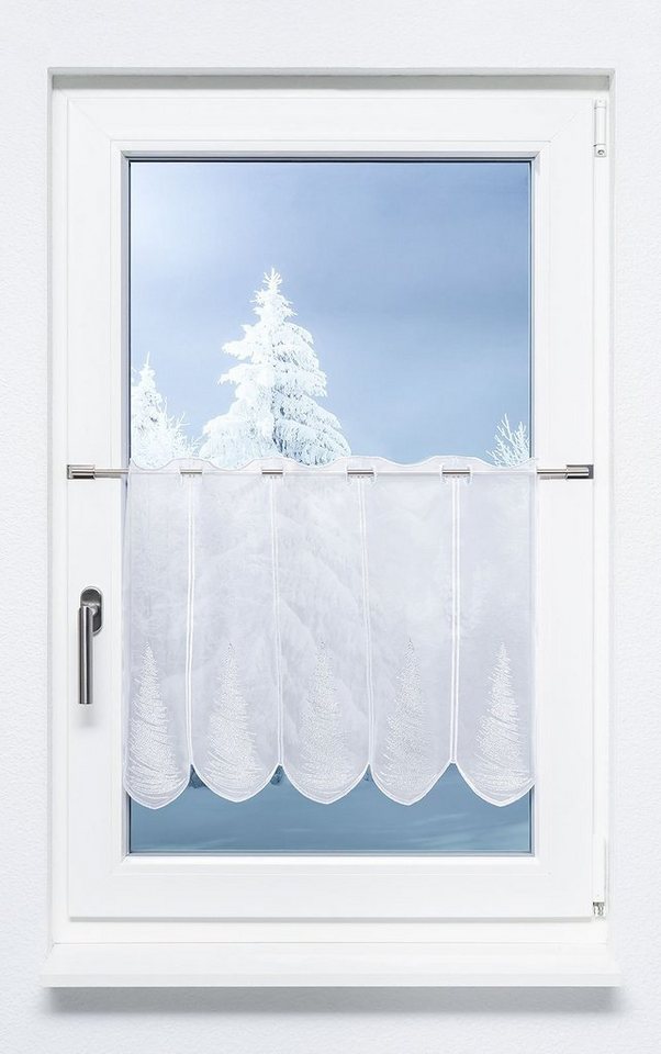 Scheibengardine moderner Tannenbaum, LYSEL®, (1 St), transparent, HxB 45x39.6cm von LYSEL®