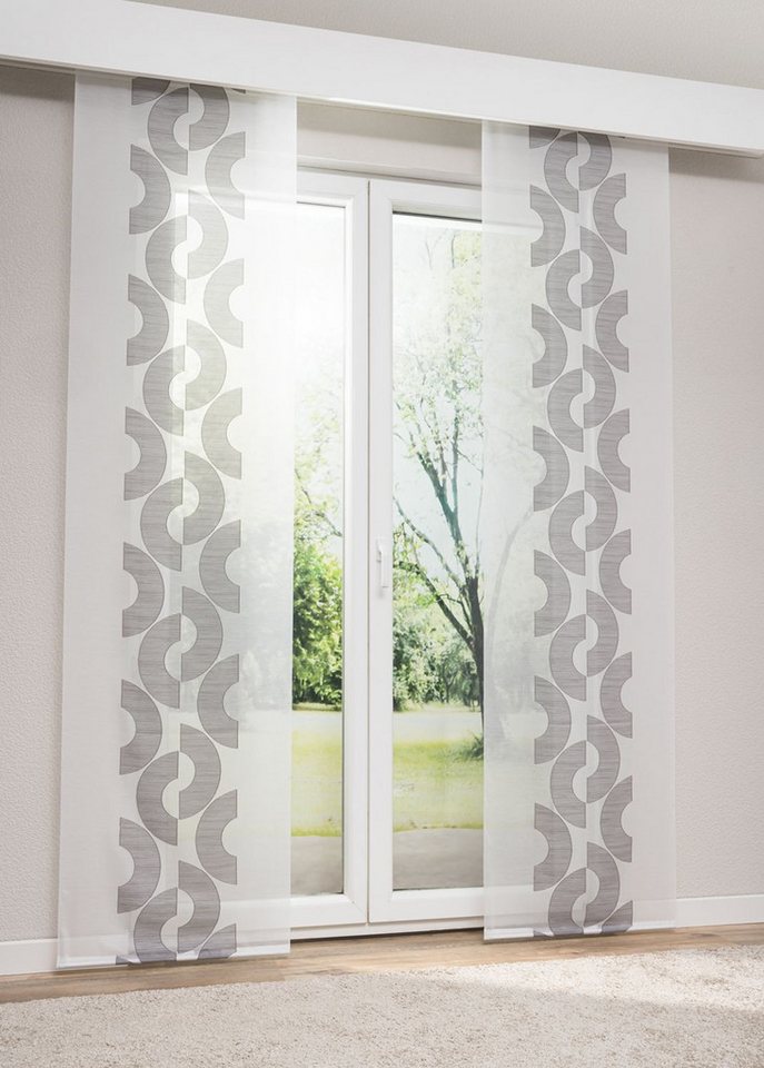 LYSEL® Schiebegardine Andoany (1 St), halbtransparent, HxB 245x60cm von LYSEL®