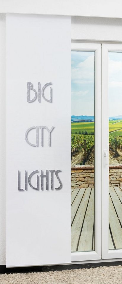 Schiebegardine Big City Lights, LYSEL®, (1 St), blickdicht, HxB 245x60cm von LYSEL®