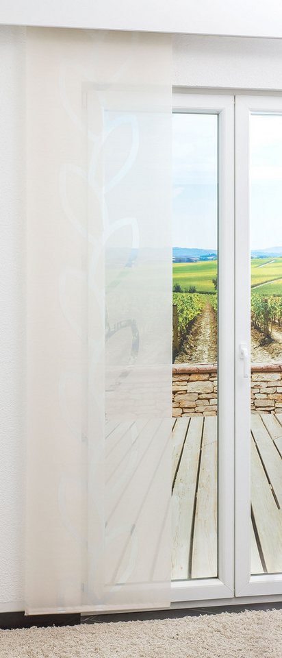 LYSEL® Schiebegardine Rankengewächs (1 St), transparent, HxB 245x60cm von LYSEL®