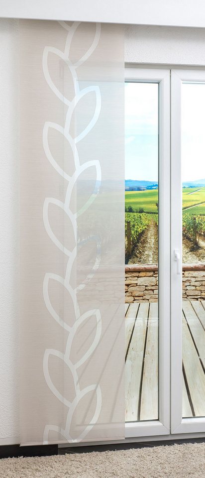 LYSEL® Schiebegardine Rankengewächs (1 St), transparent, HxB 245x60cm von LYSEL®