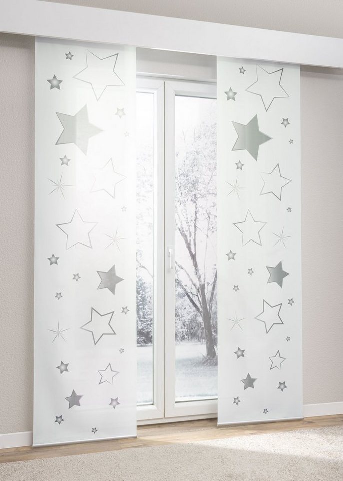 Schiebegardine Schiebegardine Sternenspiel, LYSEL®, (1 St), halbtransparent, HxB 245x60cm von LYSEL®