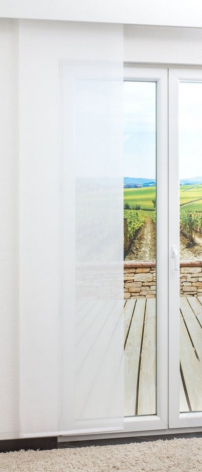 LYSEL® Schiebegardine Textur (1 St), transparent, HxB 245x60cm von LYSEL®