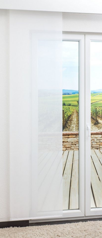 LYSEL® Schiebegardine Textur (1 St), transparent, HxB 245x60cm von LYSEL®