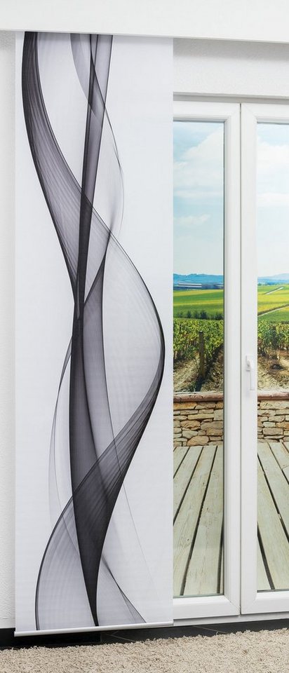 LYSEL® Schiebegardine Wavy (1 St), blickdicht, HxB 245x60cm von LYSEL®