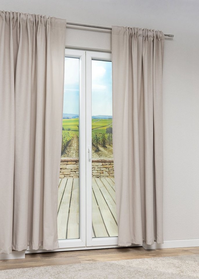 LYSEL® Vorhang Zugbandschal Tonina, (1 St), blickdicht, HxB 245x142cm von LYSEL®
