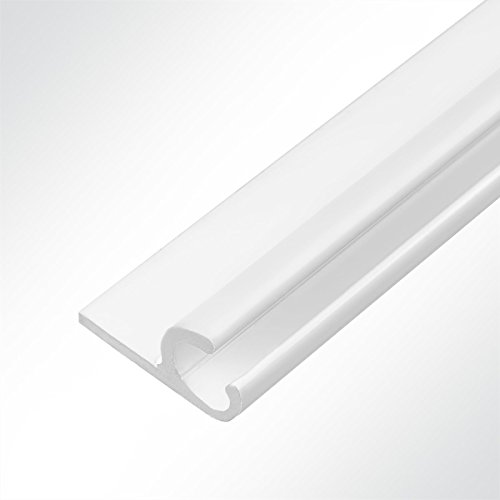 LYSEL® Kederschiene Kederleiste Kederprofil 15x30mm pulverbeschichtet 1m 45° Weiß Ø10mm für Keder 6-9mm von LYSEL