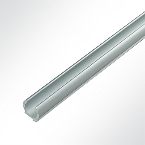 LYSEL® Kederschiene Kederleiste Kederprofil 11,72x13mm eloxiert 2m 90° Grau Ø10mm für Keder 6,5-9mm von LYSEL