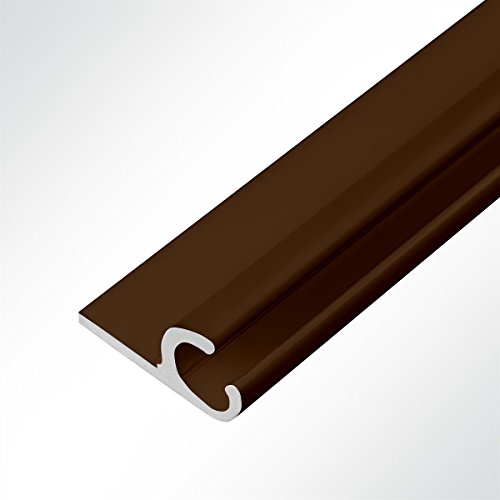 LYSEL® Kederschiene Kederleiste Kederprofil 15x30mm pulverbeschichtet 1m 45° Braun Ø10mm für Keder 6-9mm von LYSEL