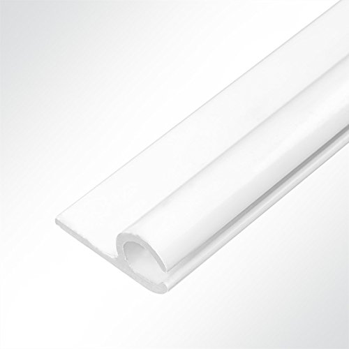 LYSEL® Kederschiene Kederleiste Kederprofil 15x30mm pulverbeschichtet 1m Weiß Ø10mm für Keder 5,0-9,0mm von LYSEL