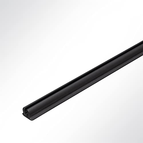 LYSEL® Kederschiene Kederleiste Kederprofil Kunststoff Schwarz 90° Länge 1m für Keder 5,5-7,5mm von LYSEL