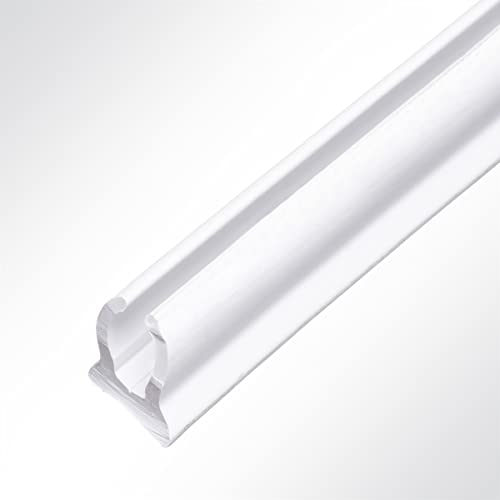 LYSEL® Kederschiene Kederleiste Kederprofil Kunststoff Weiß 90° Länge 2m für Keder 5,5-7,5mm von LYSEL