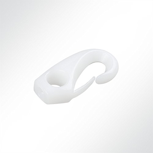 LYSEL® Kunststoff Karabinerhaken, (LxD) 50x6mm in Weiß (10 Stück) von LYSEL