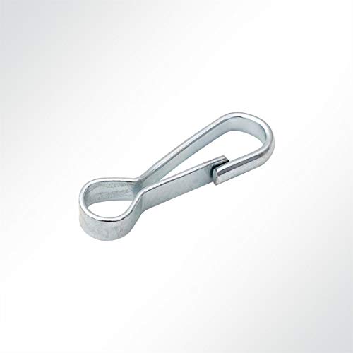 LYSEL® Simplexhaken Simplex Haken Planenbefestigung Planenhaken 40mm DIN 5287 Stahl vernickelt VE 10 Stück von LYSEL